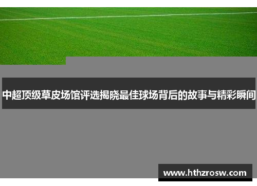 中超顶级草皮场馆评选揭晓最佳球场背后的故事与精彩瞬间